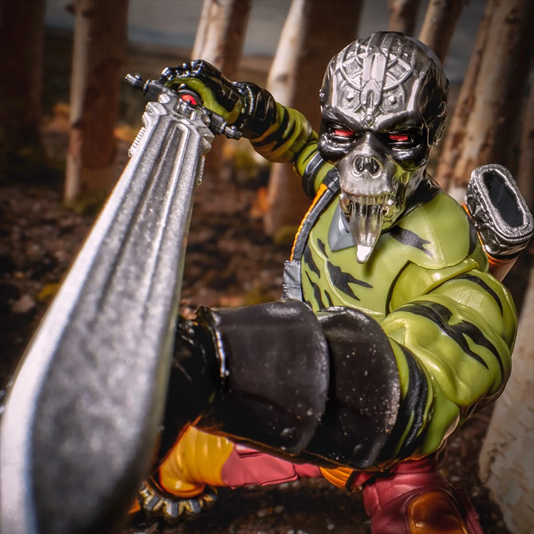 Hasbro G.I. Joe Classified Series Darklon 6-inch action figure in detailed skull mask and green camo outfit with sword pose