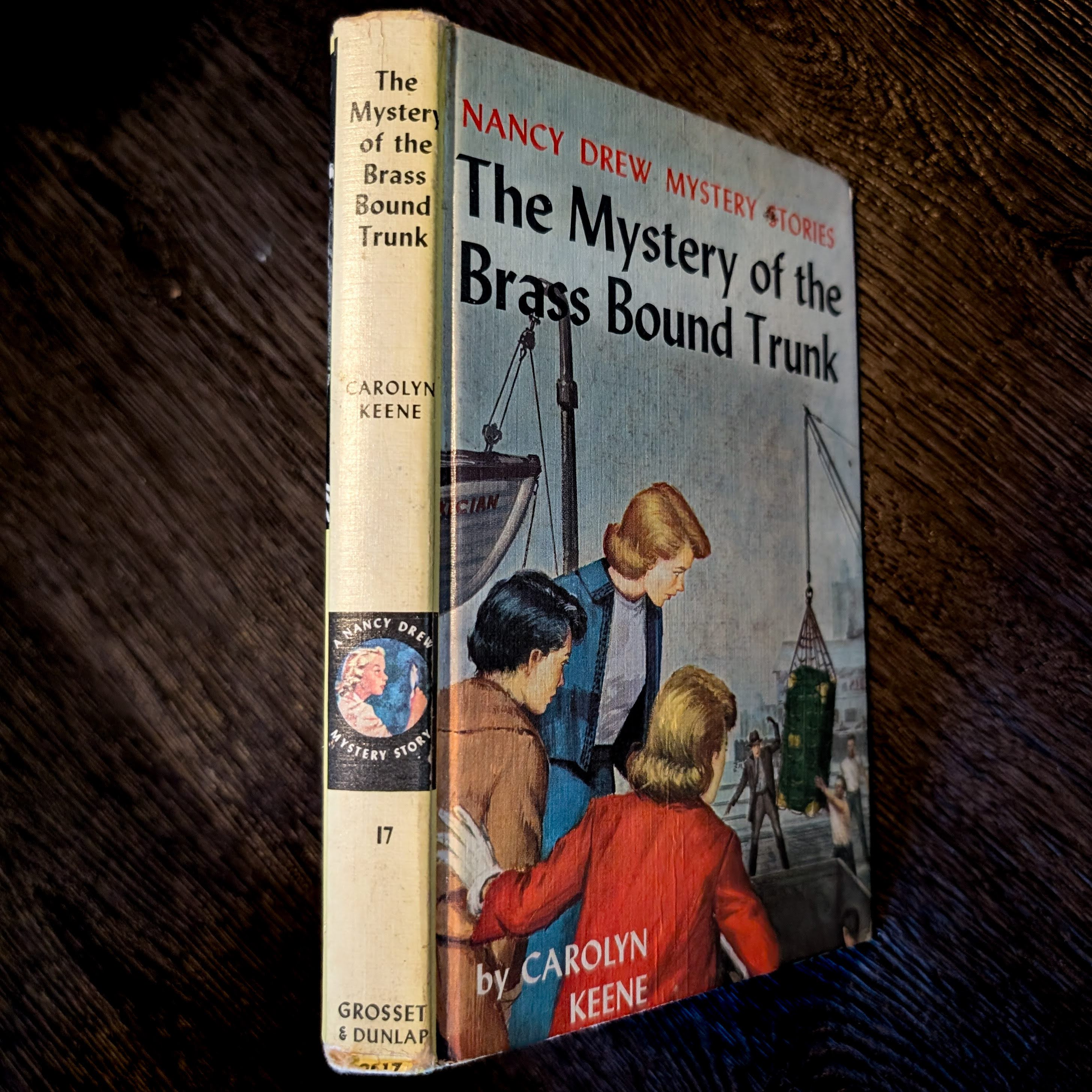 17 The Mystery of the Brass-Bound Trunk "Blue Endpages" Nancy Drew Books