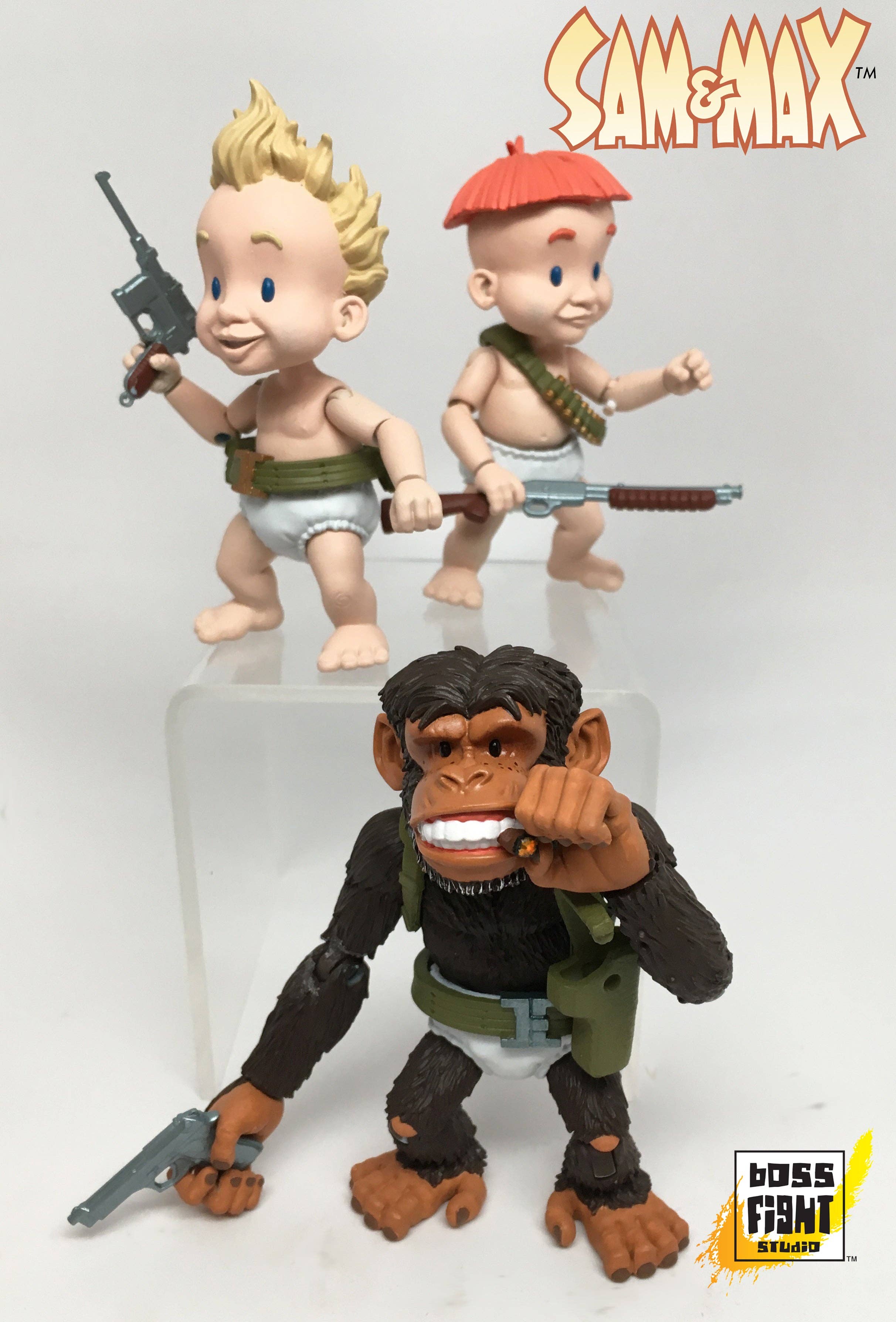 Sam and Max: Rubber Pants Commandos Deluxe Action Figure Set – Multicolor Collectible Duo new in box by Boss Fight Studio