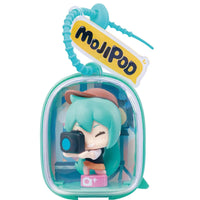 Hatsune Miku Blokees Mojipod Model Kit Diverse Music Festival Case of 6 with camera figure in turquoise case