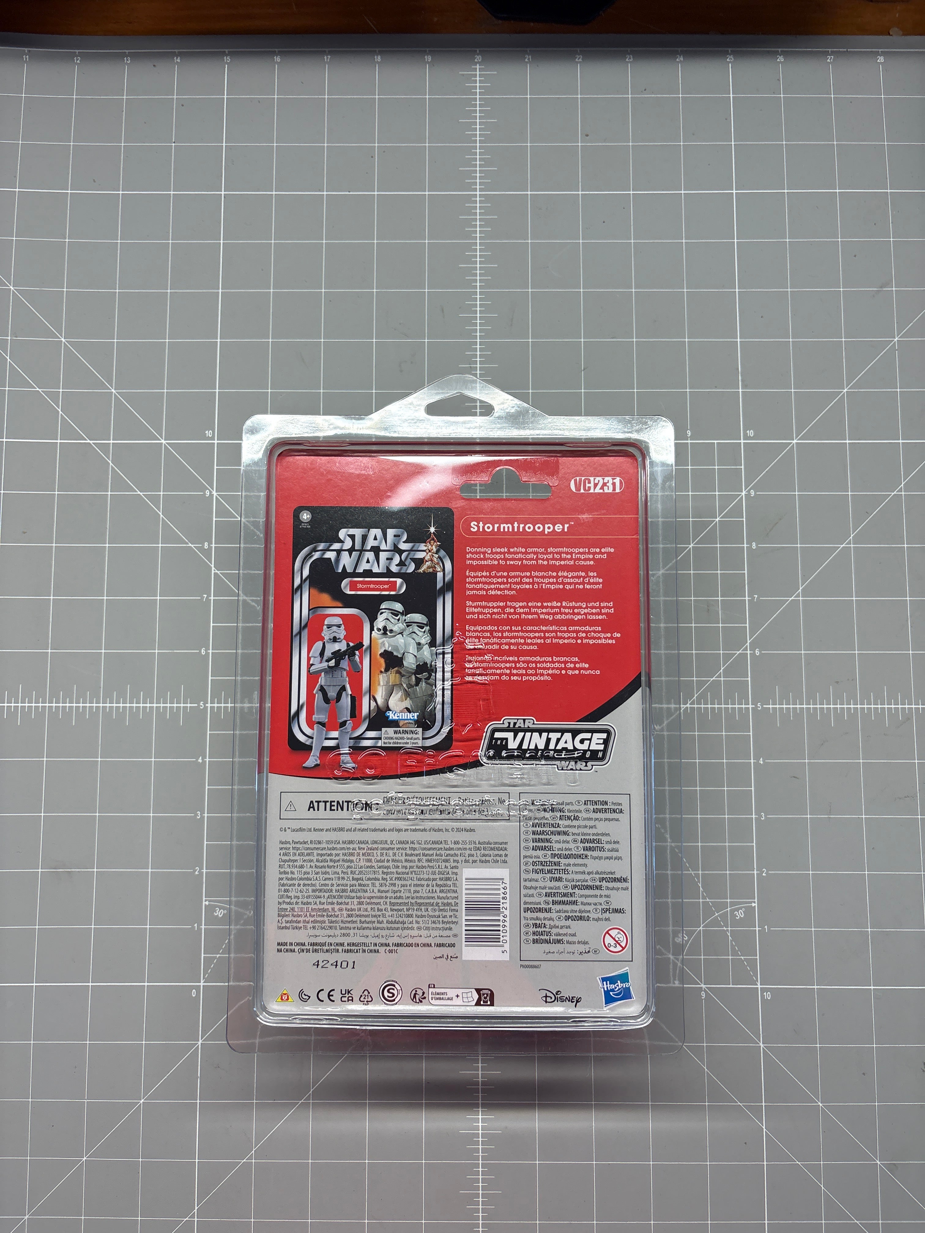 Imperial Stormtrooper Star Wars Vintage Collection VC231 3.75" Action Figure by Hasbro, packaged back view