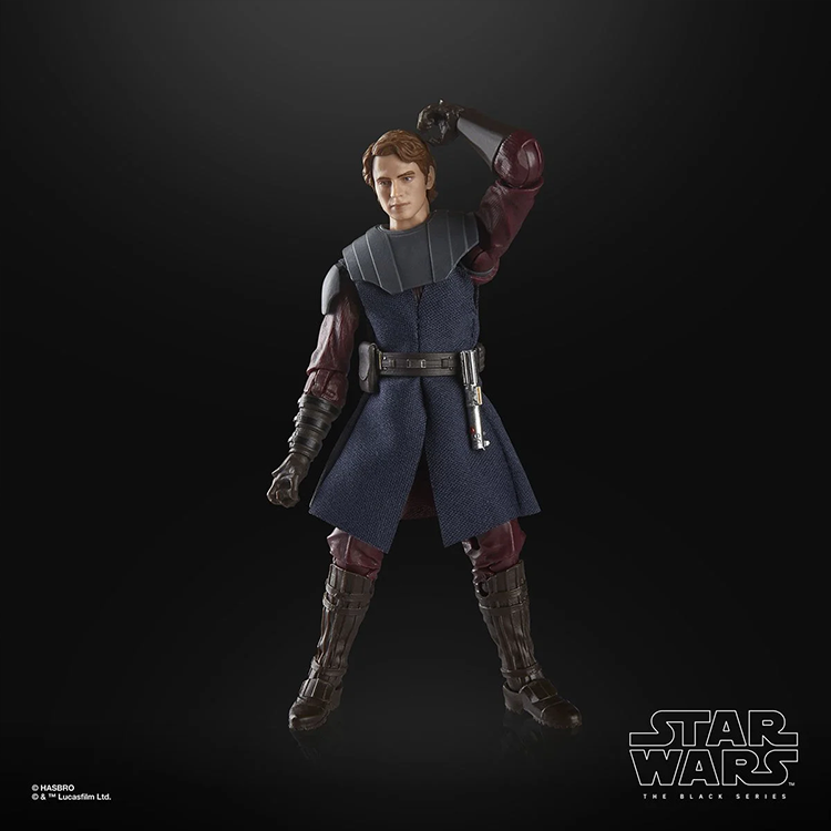 Hasbro Star Wars The Black Series Anakin Skywalker action figure in detailed outfit posed on black background