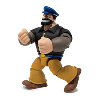 Boss Fight Studio Llc Bluto figure in black shirt, brown pants, and blue cap posed mid-stride with clenched fists on white background