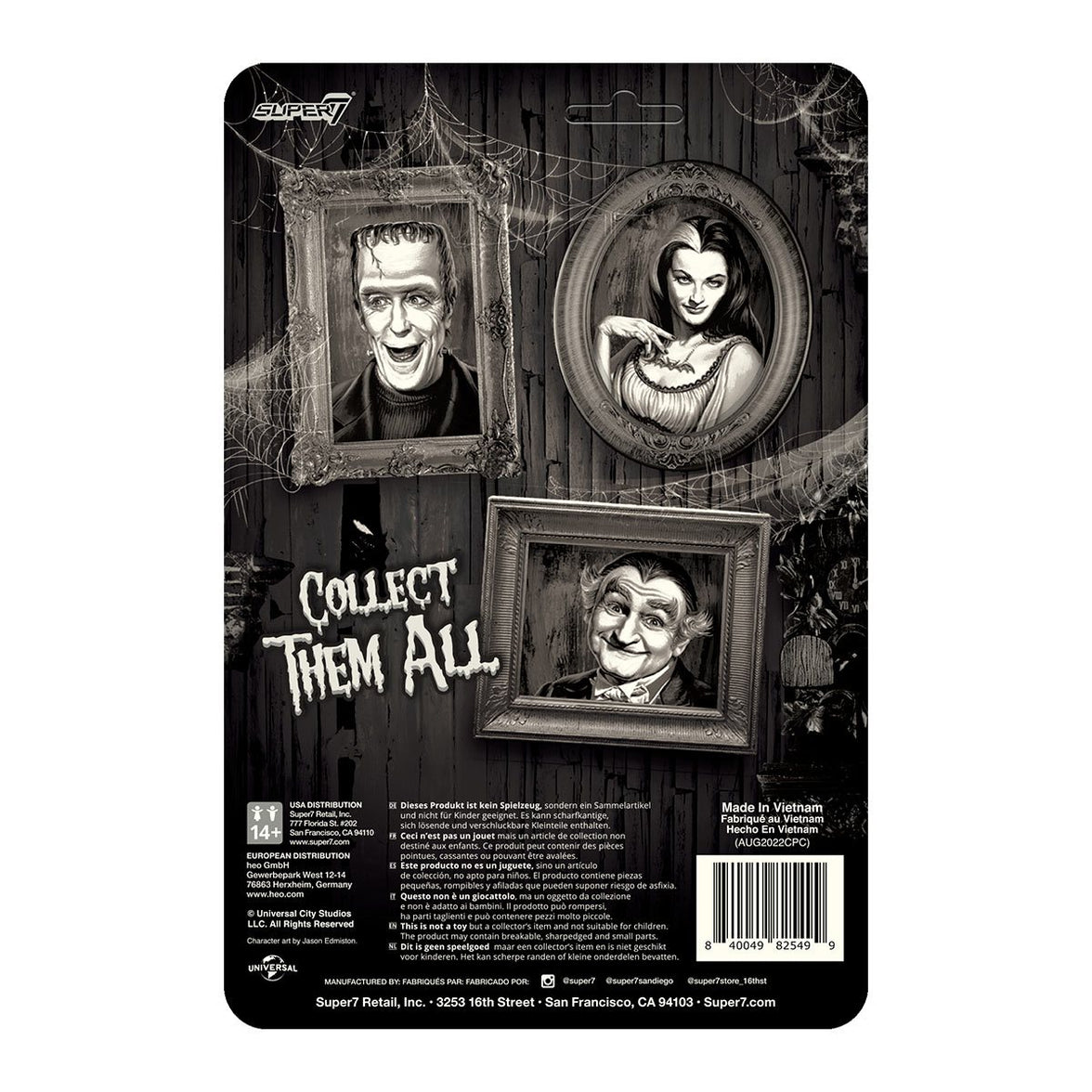 Herman Munster (Grayscale) The Munsters 3 3/4-Inch ReAction Figure image 3