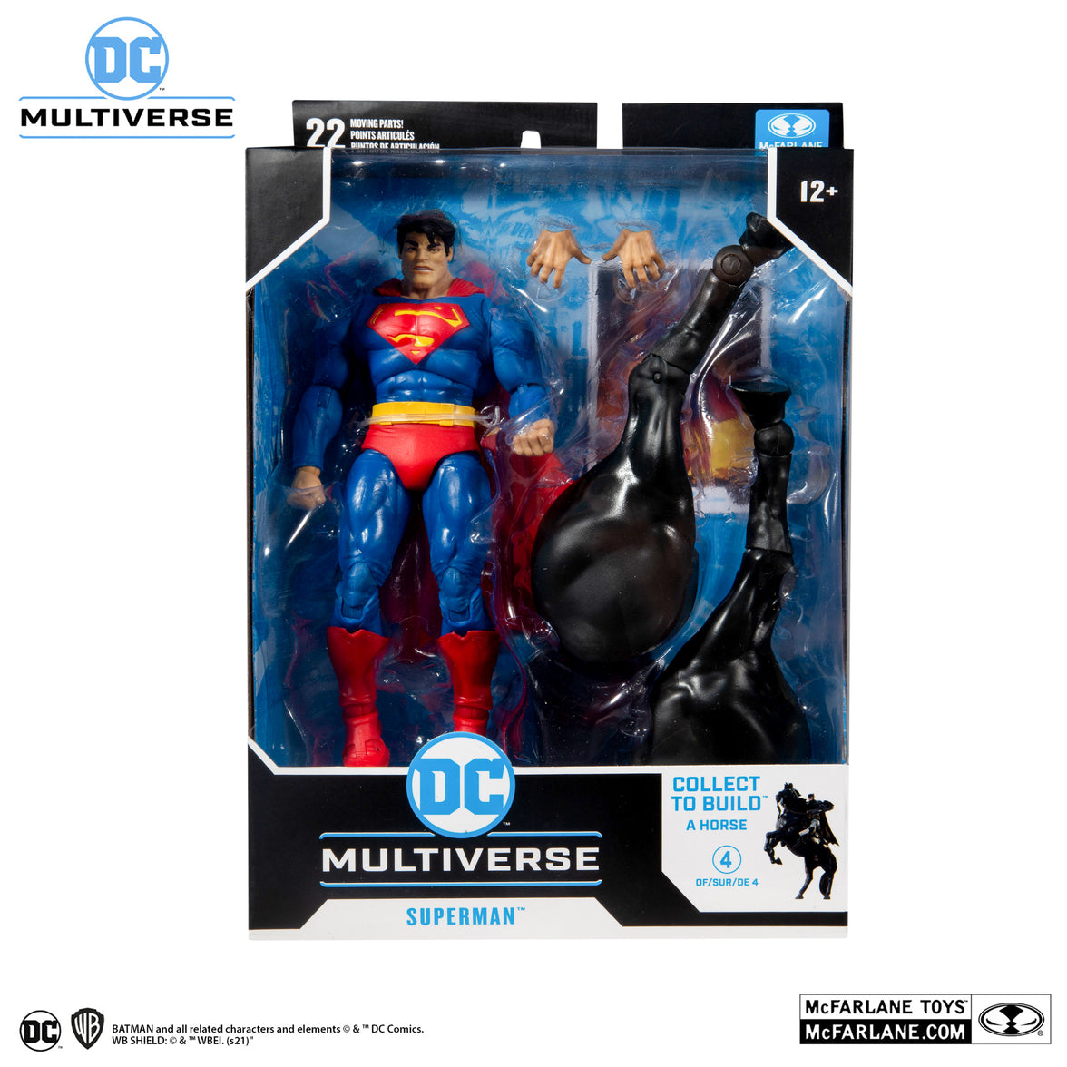 McFarlane DC Multiverse Superman The Dark Knight Returns 7 inch action figure with horse parts in packaging