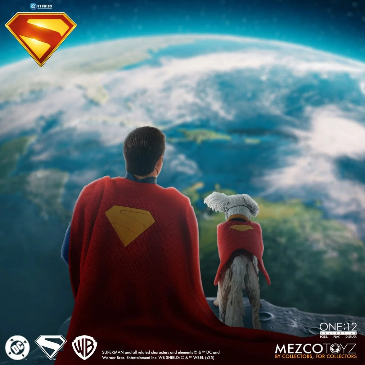 Superman (2025) One:12 Collective Action Figure by Mezco Toyz with Krypto the Superdog 6.7-Inch
