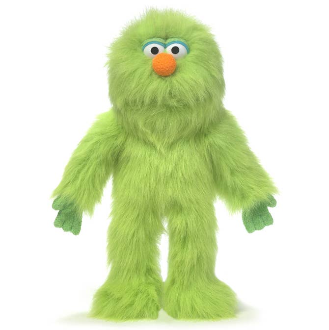 Silly Puppets Zonk Green Monster Puppet - 14" furry puppet with movable mouth and hands by Silly Puppets new condition