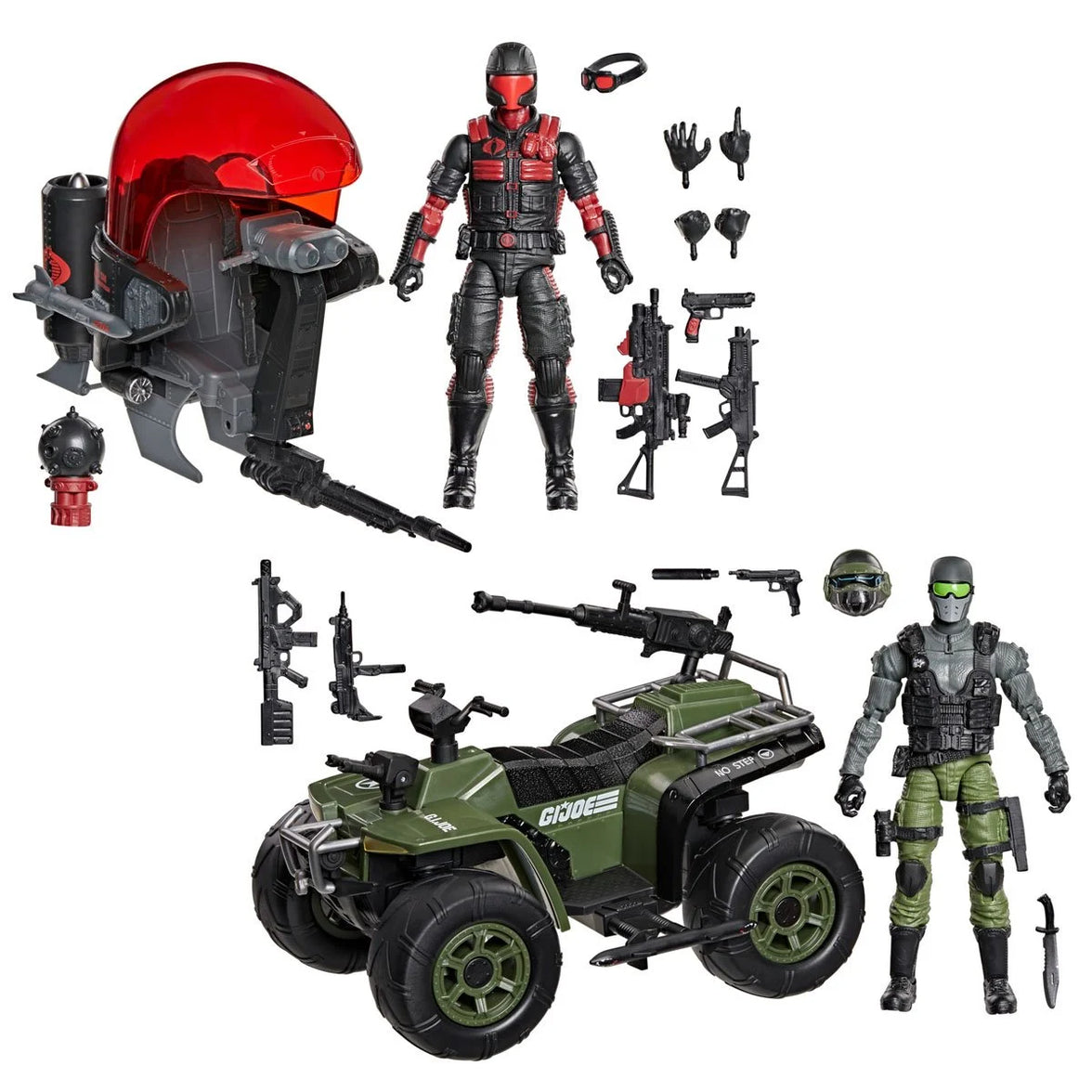 Snake Eyes 6" Hasbro G.I. Joe Classified Varmint ATV & Stealth Pod Set with figures and accessories