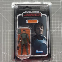Hasbro Din Djarin Morak 1:18 | 3.75" Star Wars The Vintage Collection Action Figure in vintage-style blister packaging