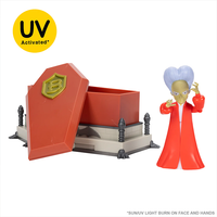 Vampire Mr. Burns 5-inch action figure with red cloak and coffin accessory by Jakks Pacific UV activated