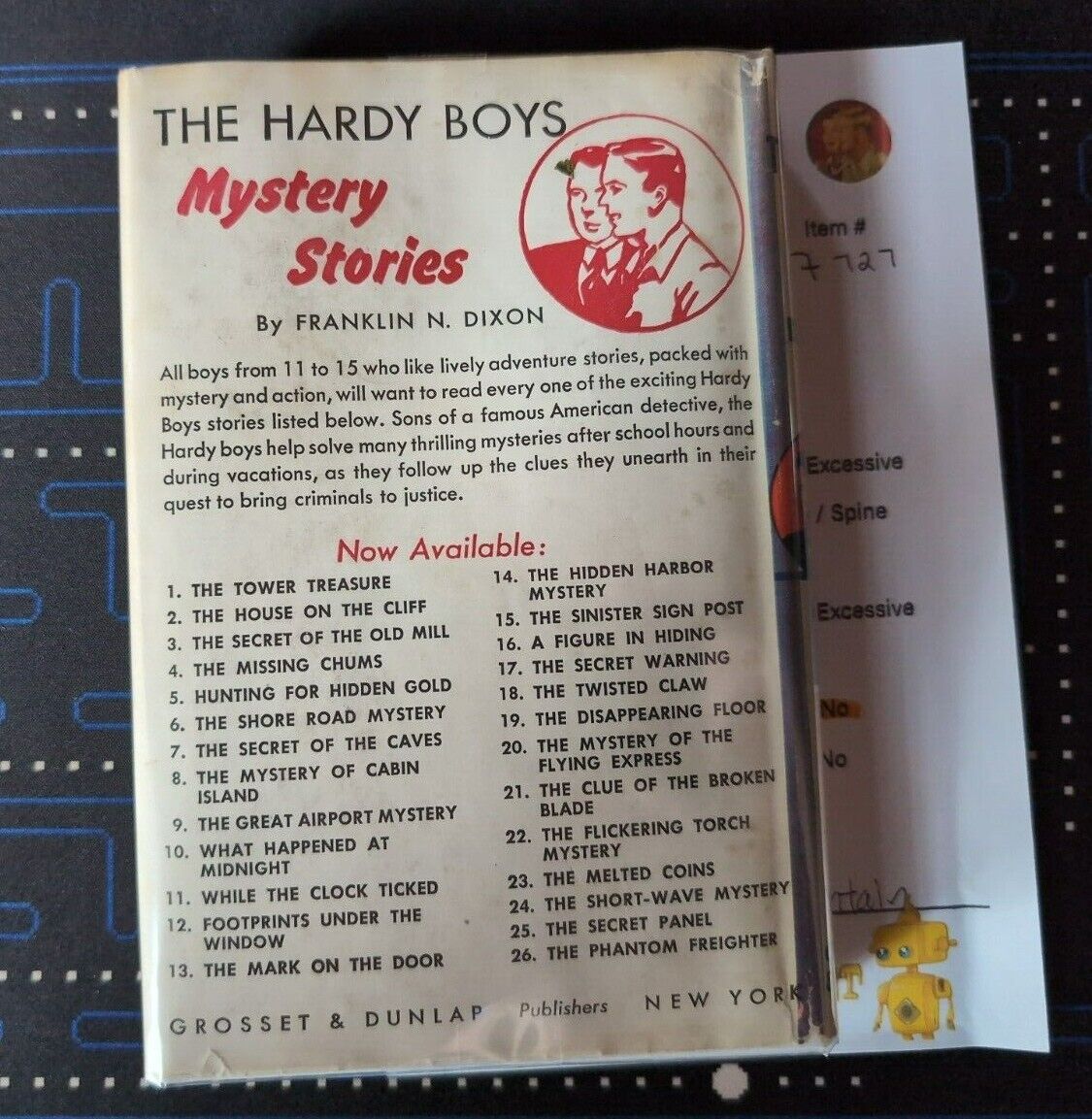 19 Disappearing Floor (1940-Dust): Vintage Hardy Boys Book image 4