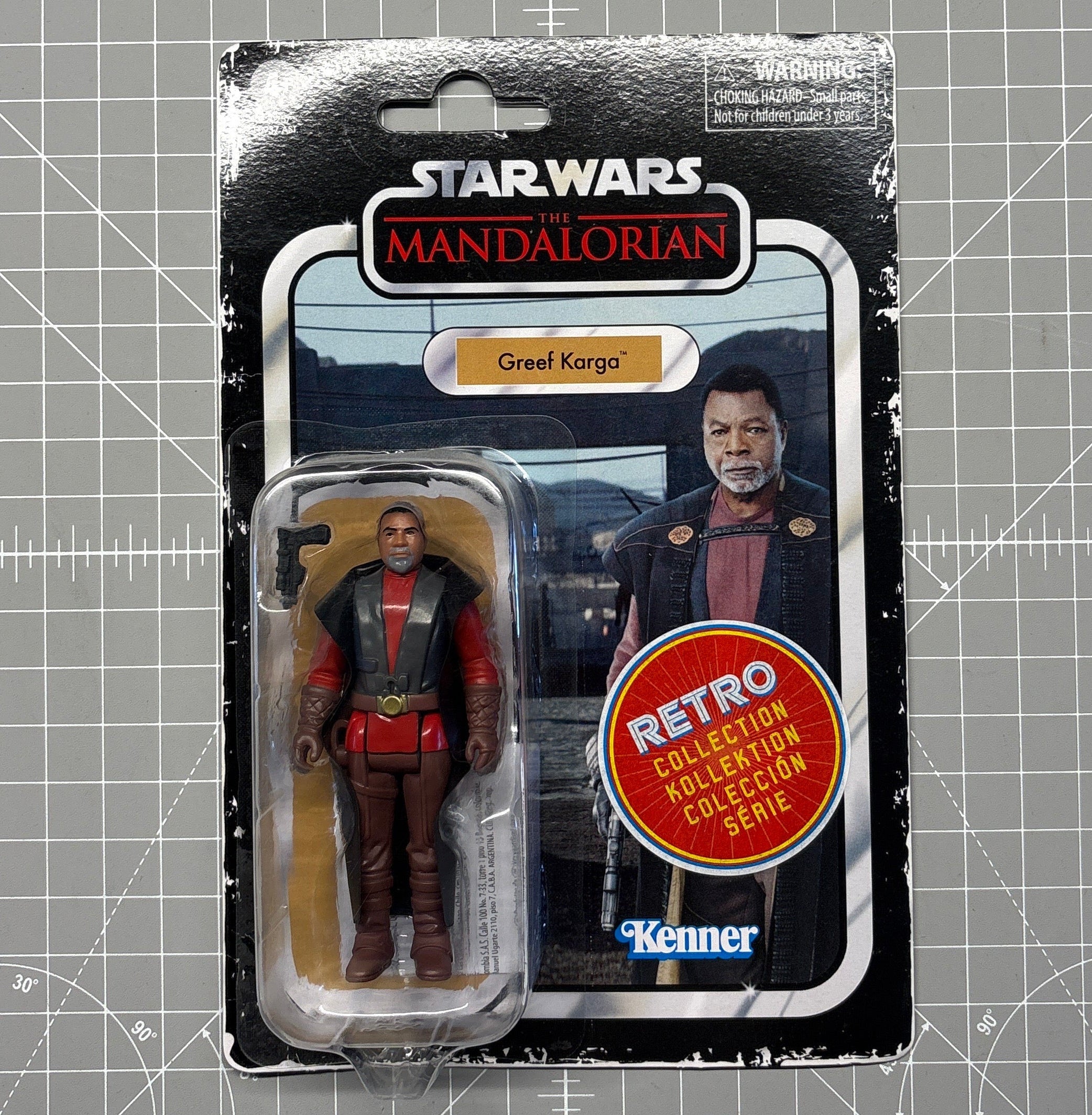 Greef Karga Star Wars Retro Collection Action Figure in case MANDO by Kenner in package