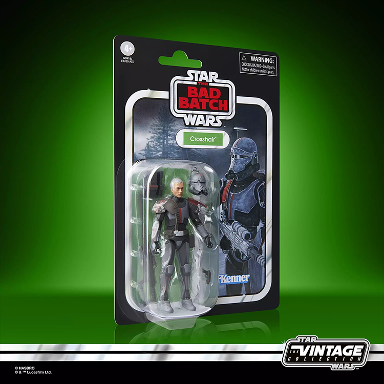 Star Wars Bad Batch Crosshair action figure in Kenner style packaging from Vintage Collection VC370