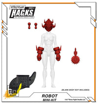 Action Figures and Collectibles by Boss Fight Studio - LOOK! Vitruvian H.A.C.K.S. - Mini-Kit Blind Bags Asst. Box with red robotic helmet and gauntlet parts