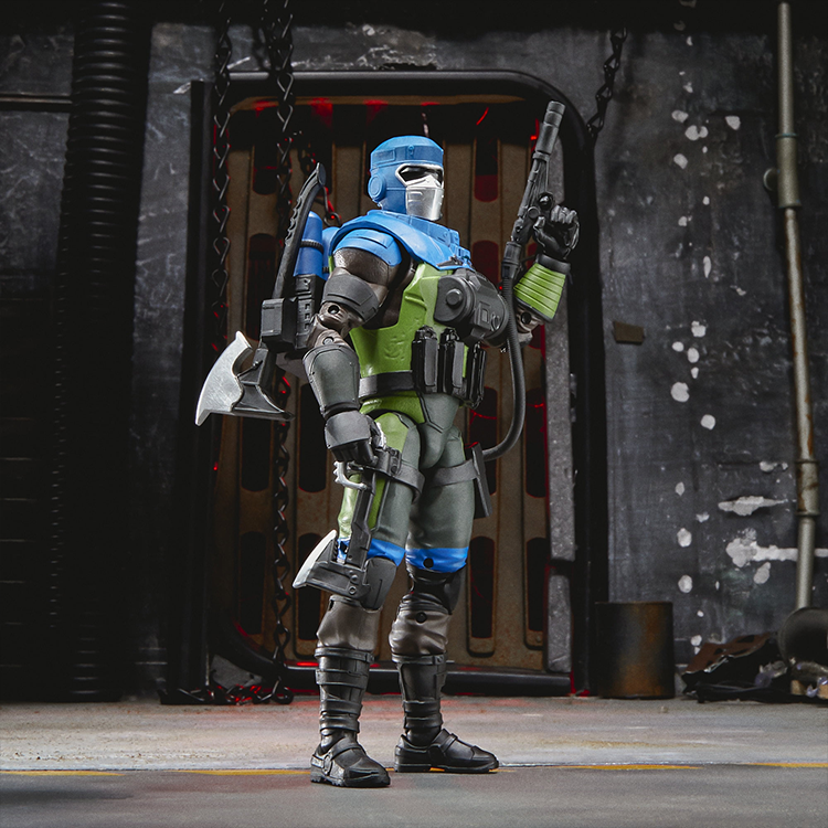 Hasbro GI Joe Classified Series Barbecue Kelley Mad Marauders 6-inch action figure posed with weapons