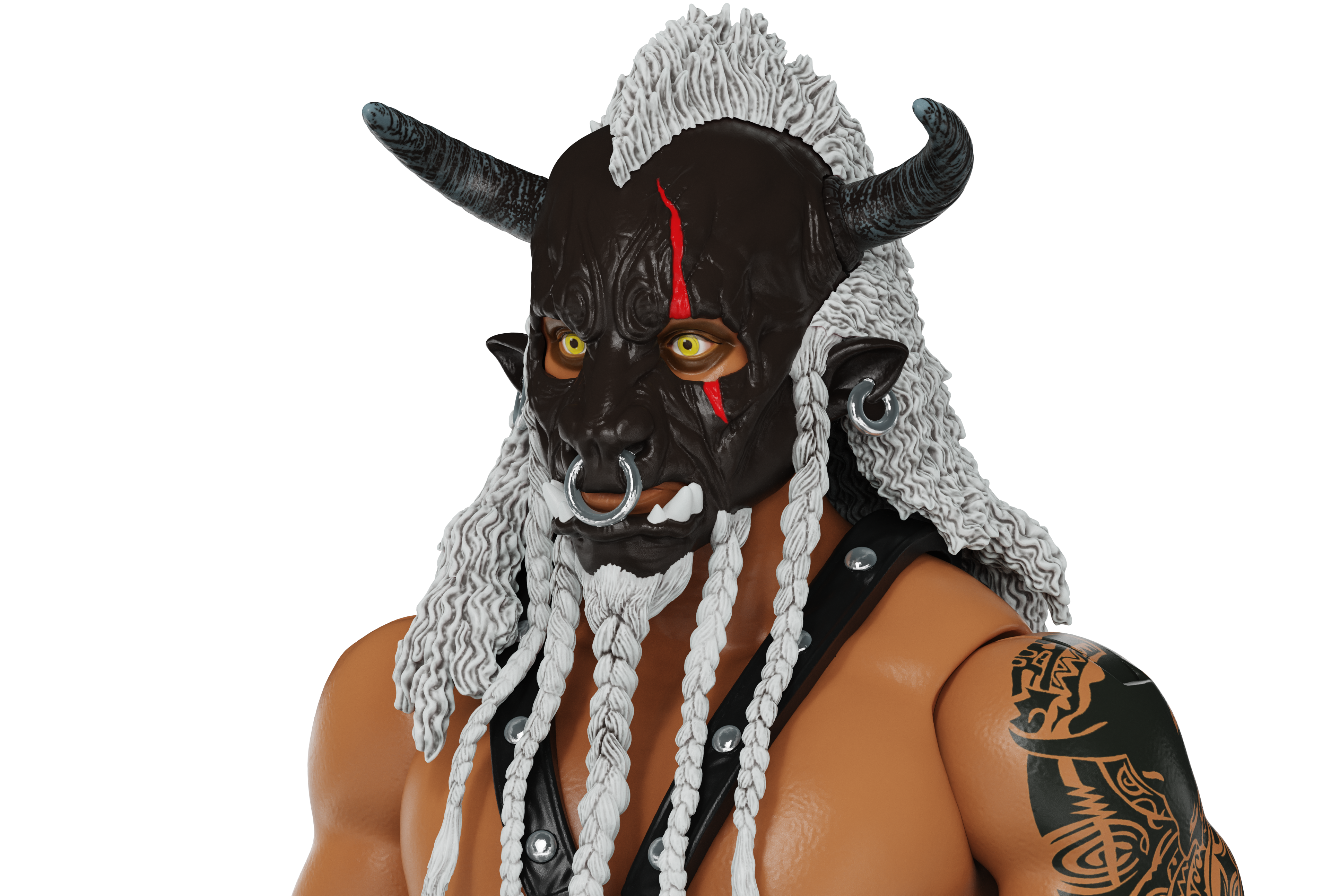 Black Taurus "The Beast Mortos" Legends of Lucha Libre Fanaticos 6" Action Figure (1:12 Scale) by Boss Fight Studio Llc new in box