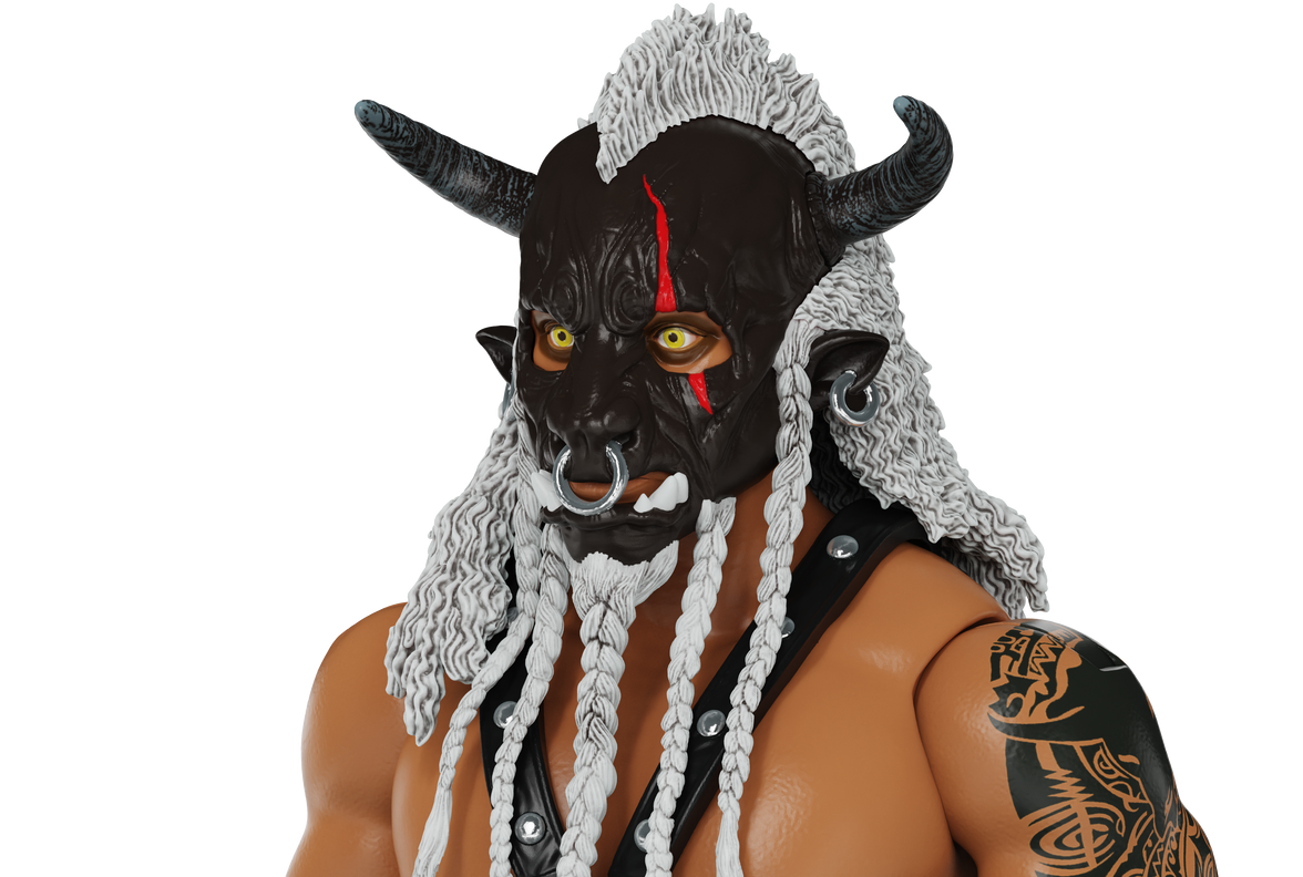 Black Taurus "The Beast Mortos" Legends of Lucha Libre Fanaticos 6" Action Figure (1:12 Scale) by Boss Fight Studio Llc new in box
