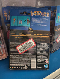 Artoo-Detoo R2-D2 Droids Action Figure With Coin Vintage Collection by Hasbro new in box packaging back view with Star Wars branding