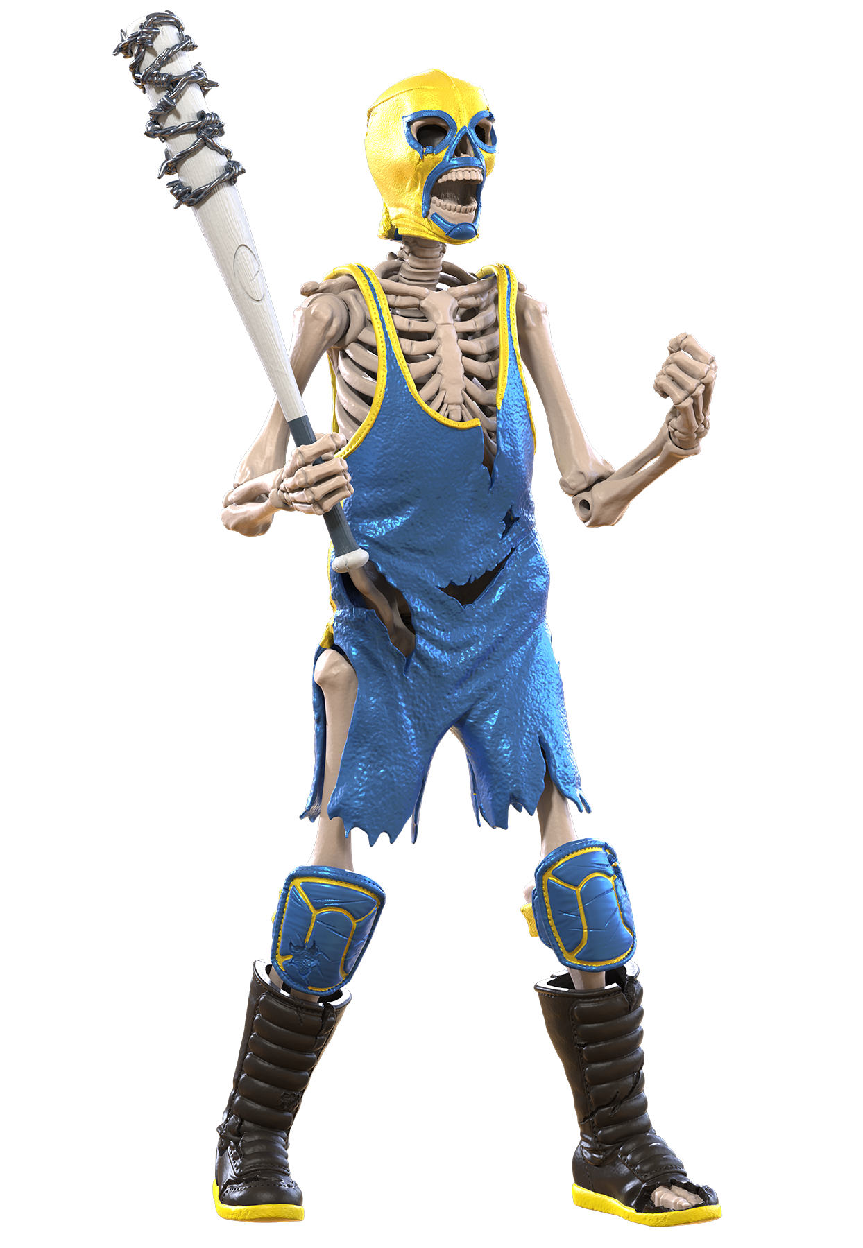 Bonesault: The Acrobatic Skeleton Luchador (Epic H.A.C.K.S.) 6" Action Figure – 1:12 Scale Undead Flyer by Boss Fight Studio Llc new in box