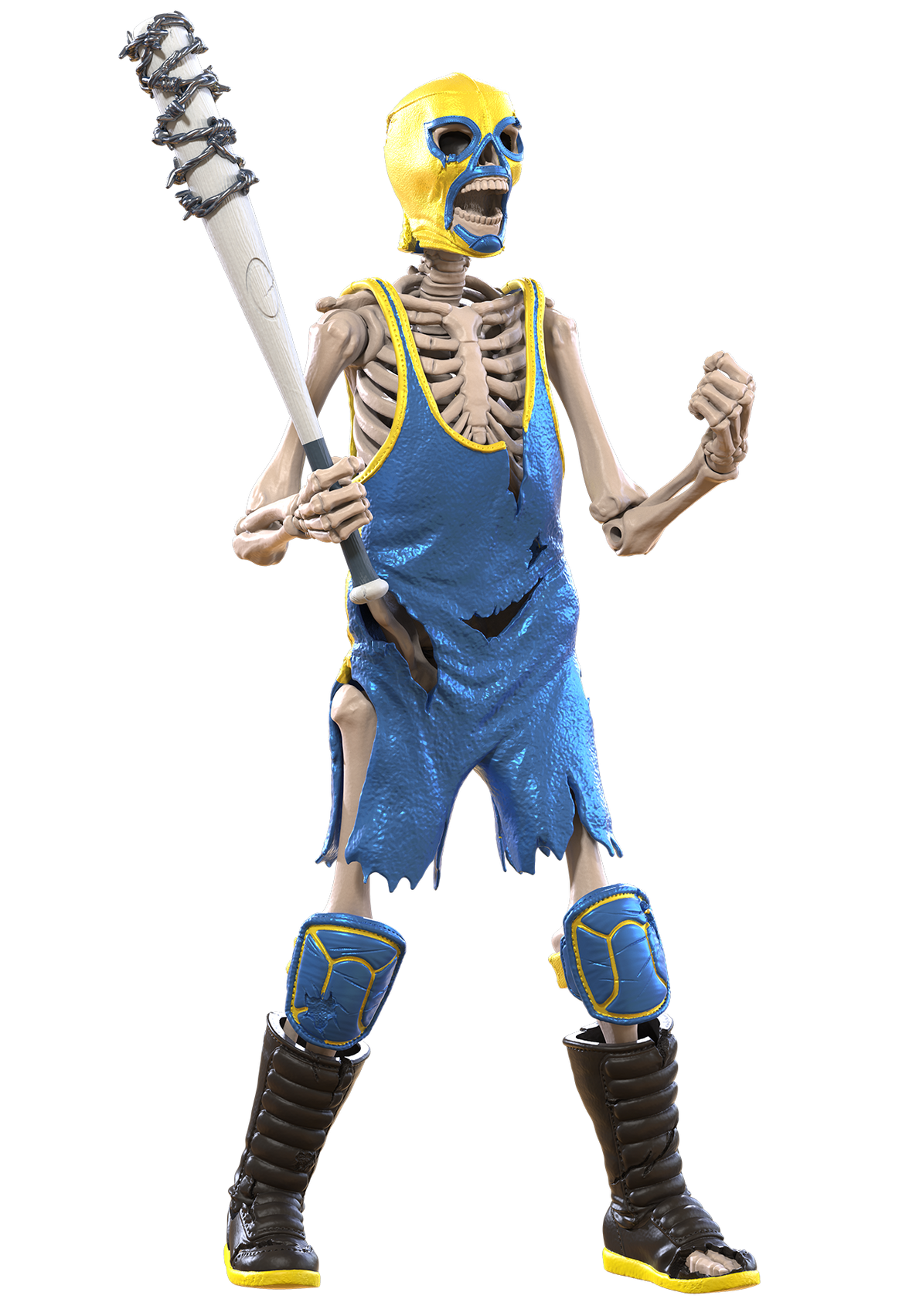 Bonesault: The Acrobatic Skeleton Luchador (Epic H.A.C.K.S.) 6" Action Figure – 1:12 Scale Undead Flyer by Boss Fight Studio Llc new in box