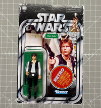 Vintage Star Wars Retro Collection Han Solo action figure in Kenner blister packaging