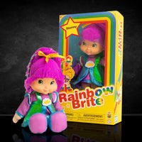 Rainbow Brite Stormy 12-inch plush doll in colorful outfit with magenta hair and packaging by The Loyal Subjects