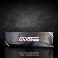 Hasbro G.I. Joe Classified Series black box with logo showing crease and cosmetic damage on packaging side