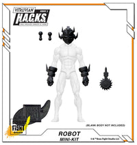 Action Figures and Collectibles by Boss Fight Studio - LOOK! Vitruvian H.A.C.K.S. - Mini-Kit Blind Bags Asst. Box with black robot-themed helmet and gauntlets