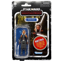 Ahsoka Tano Star Wars Retro Collection Action Figure 1:18 Scale MANDO by Kenner in retro packaging