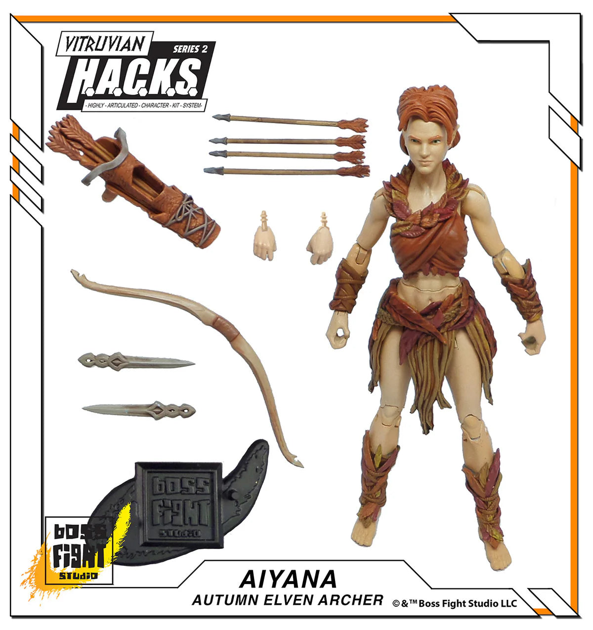 Aiyana Autumn Branch Elven Archer -Vitruvian H.A.C.K.S. Action Figure by Boss Fight Studio Llc new in box collectible figure