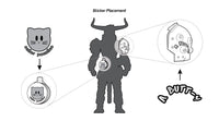 Albert Vii 1:12 Scale 5" Human Monkey Bull Hybrid Action Figure by Altered Nation sticker placement guide diagram