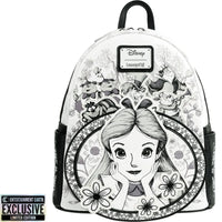 Loungefly Alice in Wonderland Sketch Mini-Backpack - Entertainment Earth Exclusive|Authentic with Tags featuring classic Disney characters design