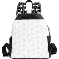 Loungefly Alice in Wonderland Sketch Mini-Backpack - Entertainment Earth Exclusive|Authentic with Tags showing black and white back design