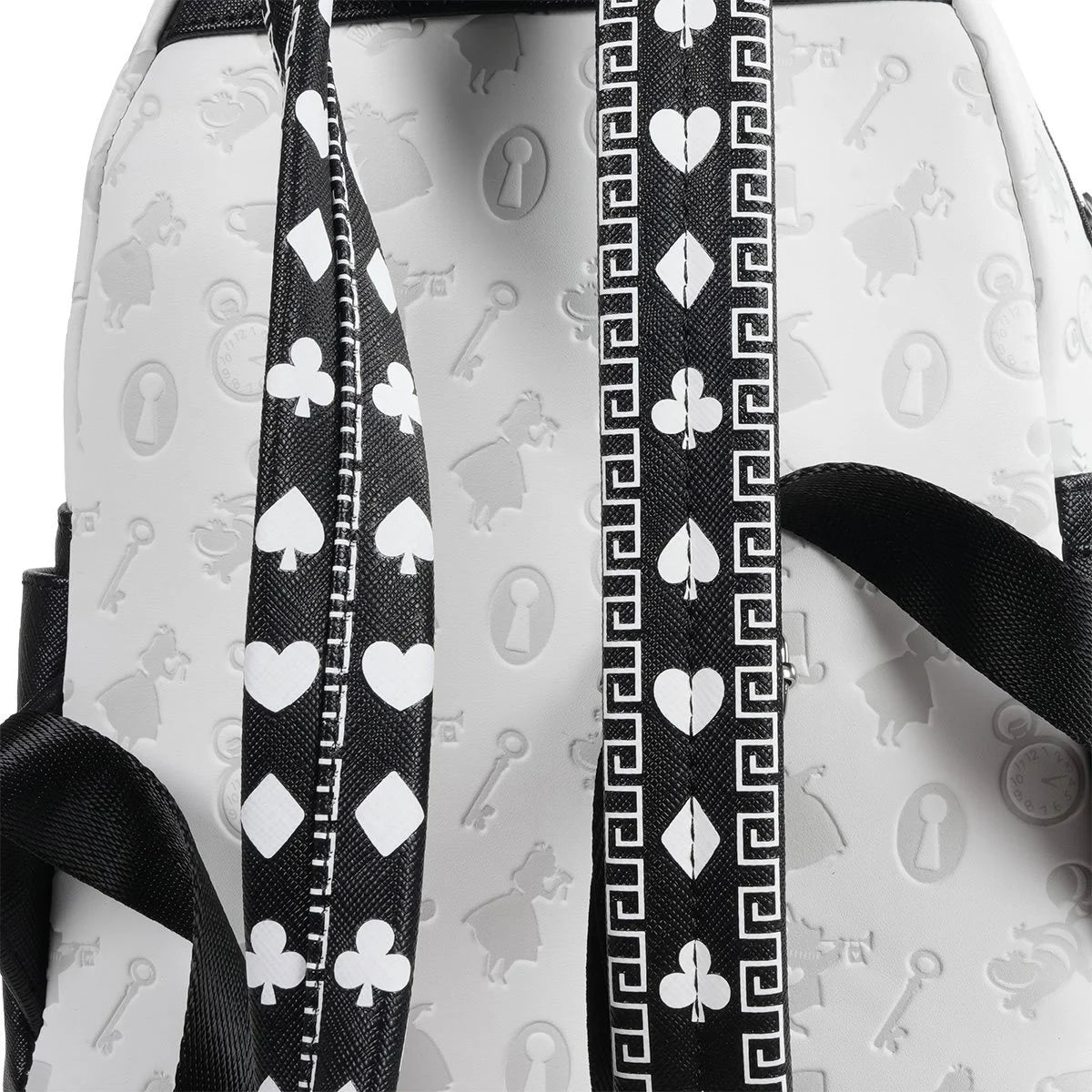 Loungefly Alice in Wonderland Sketch Mini-Backpack - Entertainment Earth Exclusive|Authentic with Tags featuring card suit strap designs