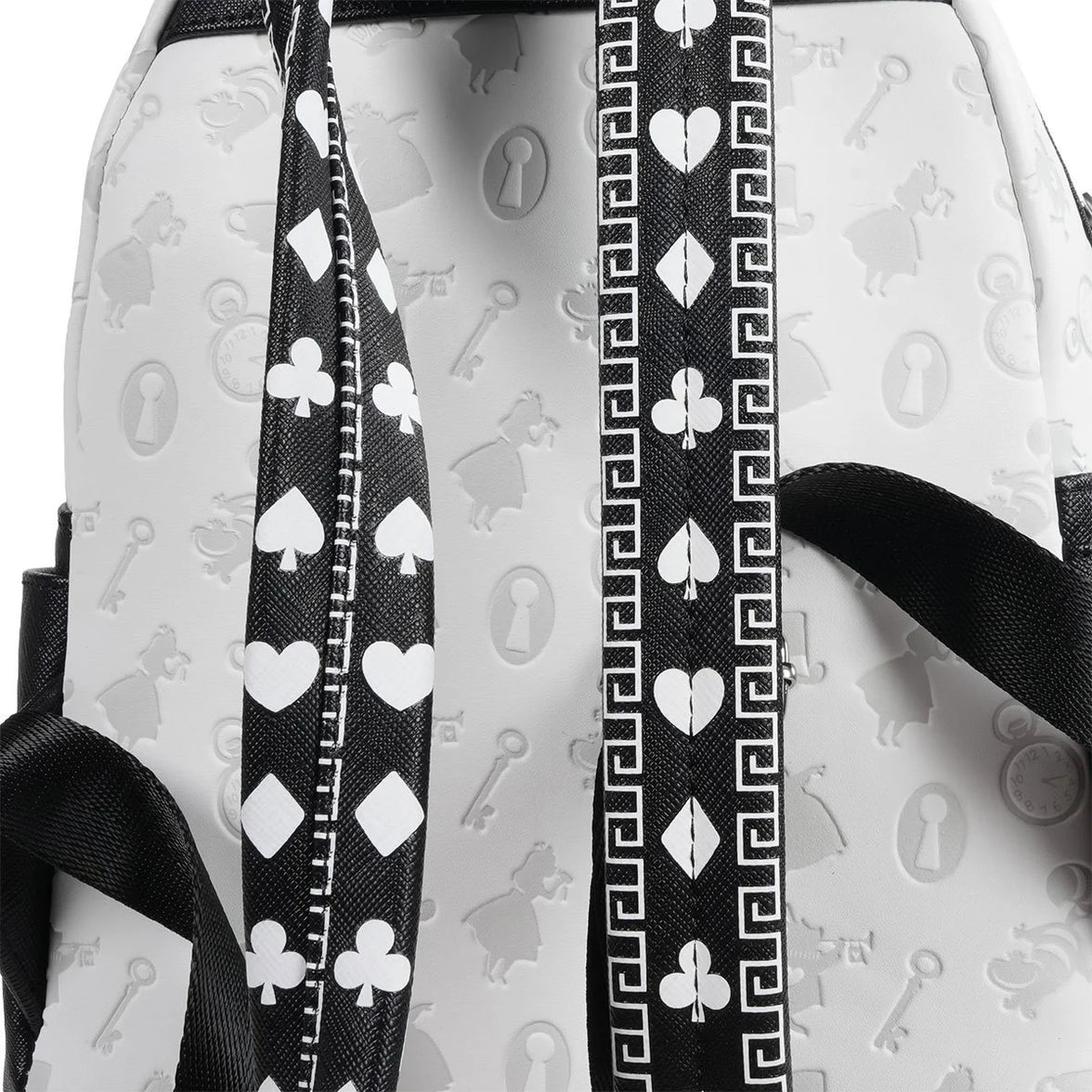 Loungefly Alice in Wonderland Sketch Mini-Backpack - Entertainment Earth Exclusive|Authentic with Tags featuring card suit strap designs