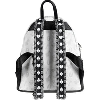 Loungefly Alice in Wonderland Sketch Mini-Backpack - Entertainment Earth Exclusive|Authentic with Tags showing black straps with card suit patterns