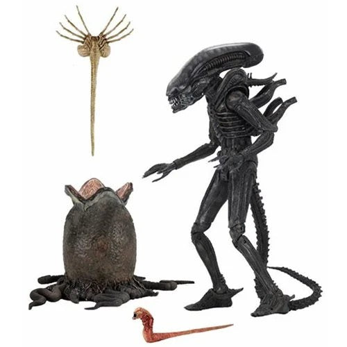 Alien Ultimate 40th Anniversary Big Chap 7-Inch Xenomorph Action Figure by NECA with facehugger and alien egg accessories new in box collectible