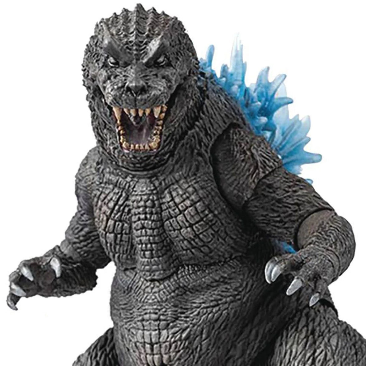 Giant Monsters All-Out Attack Heat Ray Godzilla Exquisite Basic Series Action Figure 6 inch by Exquisite with fierce pose and blue dorsal fins