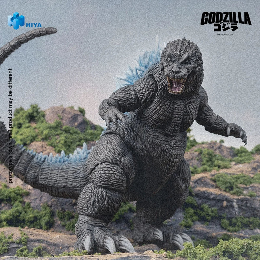 Giant Monsters All-Out Attack Heat Ray Godzilla Exquisite Basic Series Action Figure 6 inch by Exquisite posing with detailed sculpt and blue dorsal fins