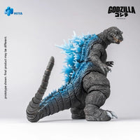 Giant Monsters All-Out Attack Heat Ray Godzilla Exquisite Basic Series Action Figure 6 inch by Exquisite with blue translucent dorsal fins and textured sculpt