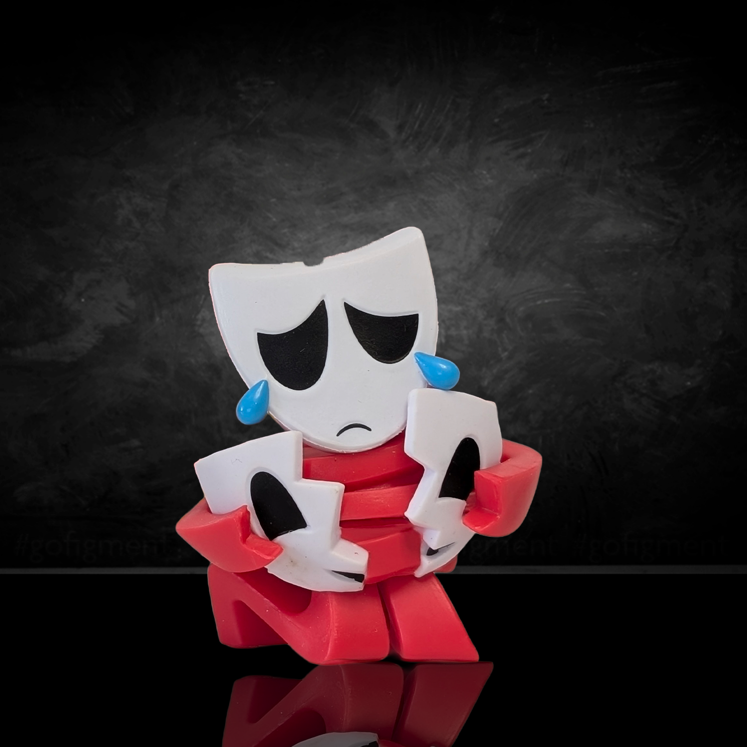 Digital Circus All Star Collection MiniFigures U-Pick figure by Glitch Studios showing a sad character with tears on black background.