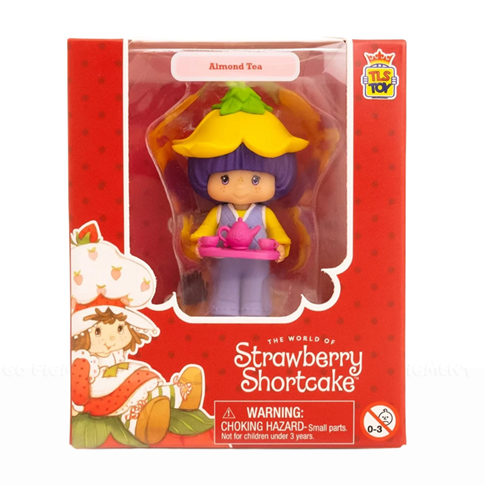Almond Tea Strawberry Shortcake 2.5" Cheebee Figure by Loyal Subjects in vibrant red collectible box packaging