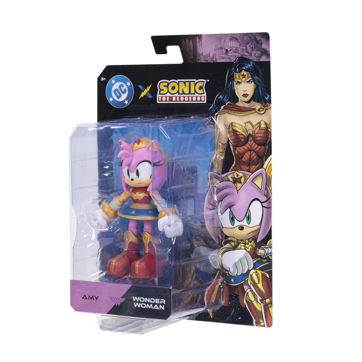 DC x Sonic the Hedgehog 5" Amy as Wonder Woman Action Figure new in box by Go Figment collectible toy