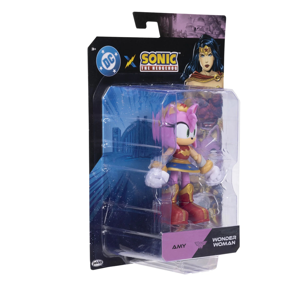 DC x Sonic the Hedgehog 5" Amy as Wonder Woman Action Figure by Go Figment new in box 5-inch collectible toy
