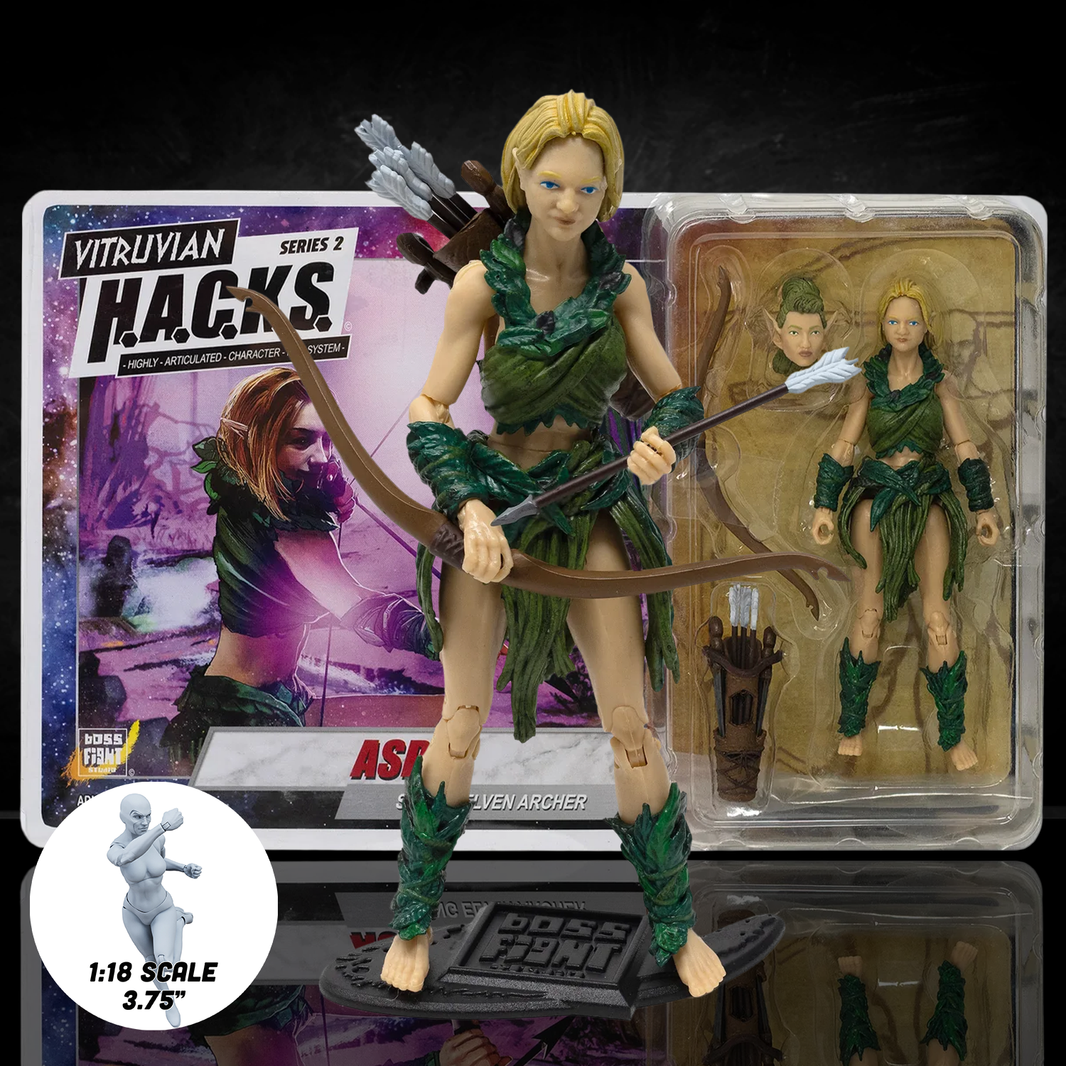 Aspen Spring Branch Elven Archer Vitruvian H.A.C.K.S. Action Figure1:18 Scale by Boss Fight Studio Llc new in box