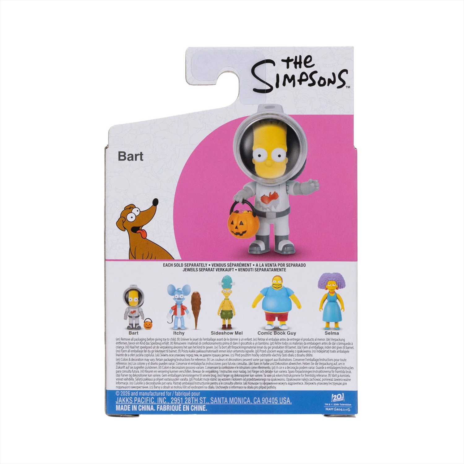Bart Simpson In Astronaut Costume The Simpsons 2.5" Action Figure Jakks Pacific Wave 7 new in box collectible card back