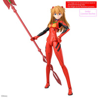 30 Minutes Preference Evangelion: New Theatrical Edition Asuka Shikinami Langley Plug Suit Version Model Kit figure in dynamic pose with spear