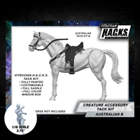 Mighty Steeds - Australian Tack Kit – BLACK Action Figure Accessories by Boss Fight Studio Llc new in box 1:18 scale