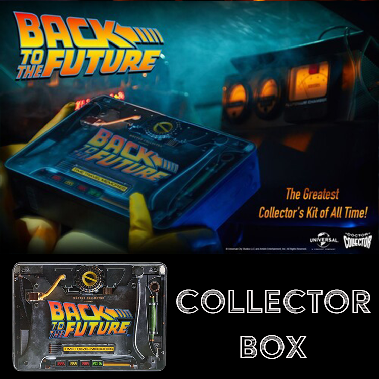 Back to the Future Time Travel Memories collectible box with vintage style design by Doctor Collector