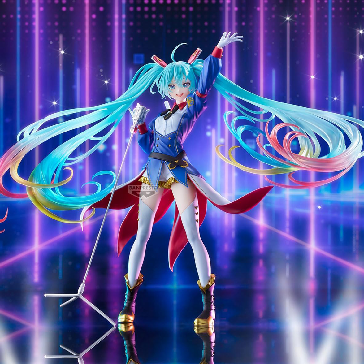 Banpresto Evolve Gundam 45th x Hatsune Miku Collaboration 8.3" Premium Figure - Authentic with dynamic pose and vibrant colors